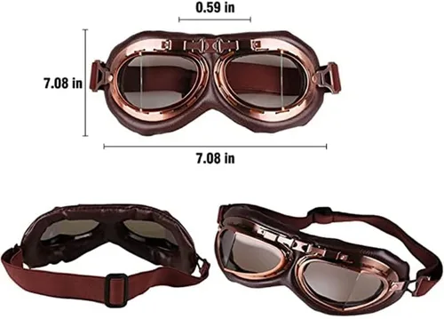 Vista 5 de Peicees Sombrero de aviador con gafas, disfraz para adultos y niños, gorra de piloto para hombres y mujeres, sombrero de trampero de invierno