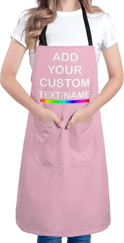 Vista 11 de Delantal personalizado Añadir imagen Texto Nombre Diseño personalizado Cocina Delantales de cocina