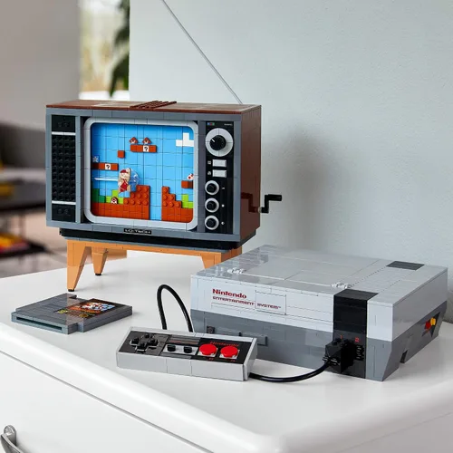 Vista 7 de LEGO Super Mario Nintendo Entertainment System 71374 Set de Construcción de Juego, Kits de Modelo para Adultos para Construir, Actividad Creativa