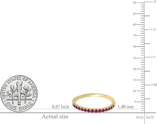 Vista 5 de Dazzlingrock Collection Anillo de boda elegante con piedras preciosas o diamantes redondos para mujer en oro macizo