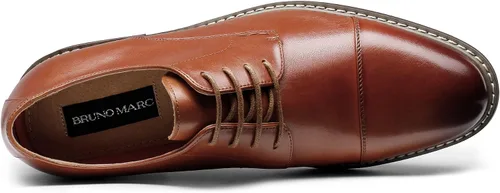 Vista 4 de Bruno Marc Men's Leather Cap Toe Oxford Business Formal Dress Shoes