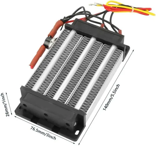 Vista 2 de Calentador de aire de cerámica Temperatura constante Compacto Calefacción eficiente para Dormitorios Coches Pequeños Espacios 110V 750W