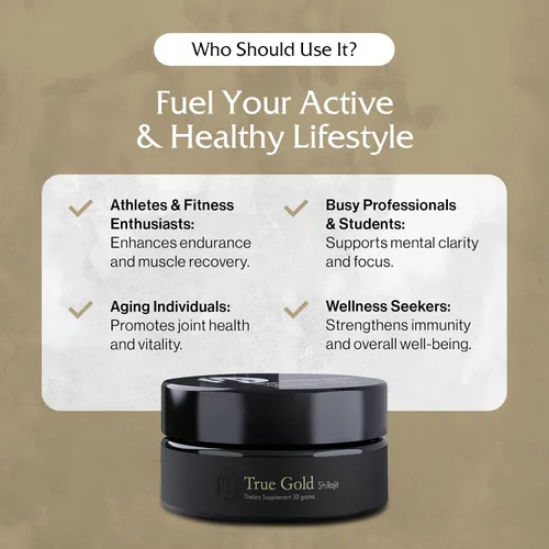 Vista 5 de Pürblack Resina viva Shilajit True Gold & Silver - Genuino, de alta eficiencia, 4ª generación Shilajit (tarro de 0.35 oz con escala de puera)