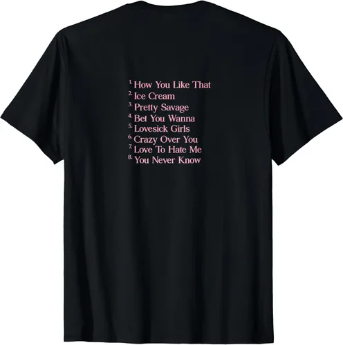 Vista 2 de Camiseta de manga corta negra oficial de BLACKPINK The Album, Negro