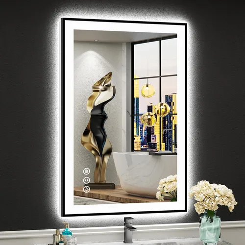 Vista 93 de 24x32 LED Bathroom Mirror, Backlit & Front Lit Lighted Mirror Retroiluminado+luz frontal