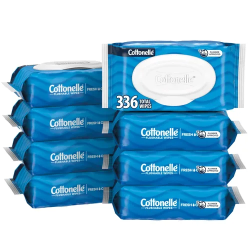 Vista 16 de Cottonelle Toallitas húmedas desechables sin fragancia, toallitas húmedas para adultos, 2 paquetes con tapa abatible, 42 toallitas por paquete