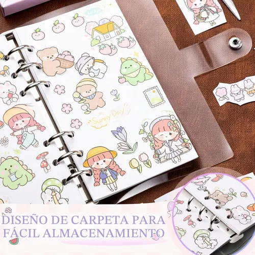 Vista 5 de Carpeta de calcomanías reutilizables para coleccionar libros, 40 hojas de PVC transparente, álbum de colección para coleccionar etiquetas