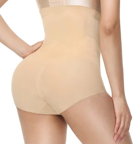 Vista 2 de Fajas de cintura alta para mujer, ropa interior con control de abdomen, sin costuras, cómodas, adelgazantes, bragas