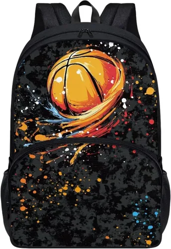 Vista 36 de American Flag Fire Galaxy Pattern Kids Backpack for Boys Girls Elementary Students Bookbag Middle School Bag Lightweight Children Travel Bag