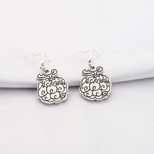 Vista 4 de FAADBUK Anime Devil Fruit Gift Anime Devil Fruit Earrings Flame Flame Flame Gum Earrings Op Op Op Anime Devil Fruit Fans Gift