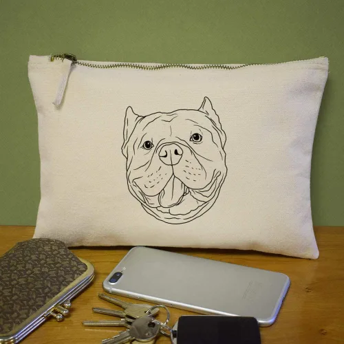 Vista 2 de American Bully Head' Canvas Clutch BagAccessory Case (CL00024676)