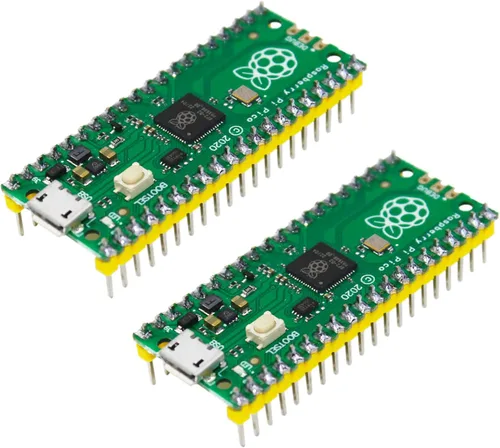 Vista 8 de 2 piezas de placa microcontrolador Raspberry Pi Pico con interfaces digitales flexibles Basado en chip RP2040 Procesador ARM Cortex M0+ de doble