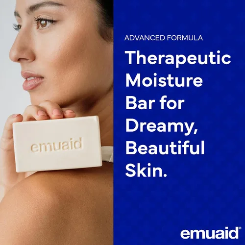 Vista 2 de emuaid Barra de humedad terapéutica – Barra de limpieza facial y corporal medicada para piel propensa a hongos, picor y alivio de la irritación