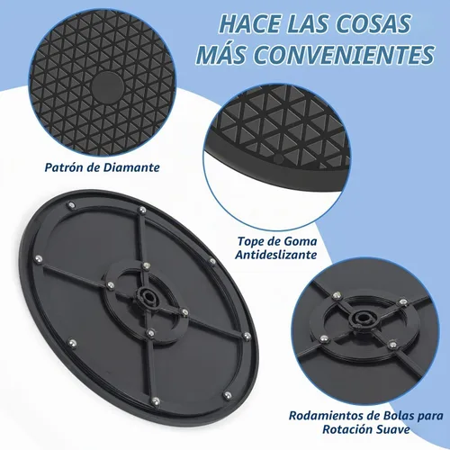 Vista 3 de Lazy Susan - Juego de 2 soportes giratorios giratorios de 10 pulgadas con rodamientos de bolas de acero para monitores de pantalla plana
