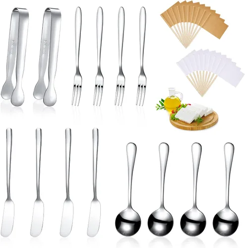 Vista 6 de Patelai Accesorios para Tablas de Charcutería Juego de Utensilios de Charcutería Cuchillos Esparcidores de Queso y Mantequilla de Acero Inoxidable