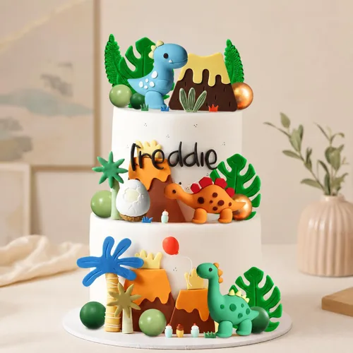 Vista 3 de Dinosaur Cake Toppers Dinosaur Birthday Cake Decorations