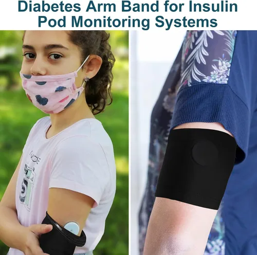 Vista 3 de 4 piezas de funda para sensor de diabetes, lavable, reutilizable, para suministros para diabéticos, para suministros para diabéticos, deportes
