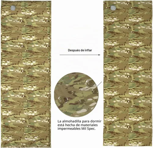 Vista 6 de Akmax.cn MT Military Army Alice - Alfombrilla de campamento autoinflable Multi-terrian