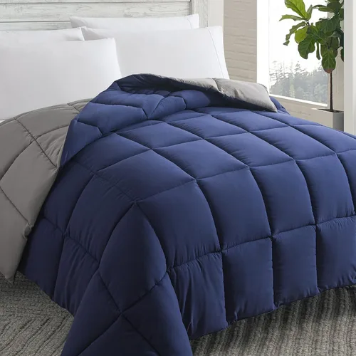 Vista 17 de Cosybay - Edredón con relleno alternativo y acolchado suave, para todas las estaciones, inserto de colcha con pestañas en las esquinas, 88x92 Verde