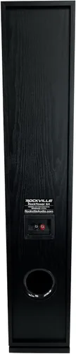 Vista 7 de Rockville RockTower 64B - Altavoz de torre pasivo, 4 ohmios, negro, sonido de alta fidelidad, rejilla desmontable, 3 vías, 6.5 pulgadas, 500 W, MDF