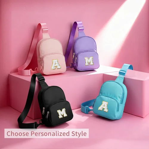Vista 8 de YOOLIFE Bolso bandolera con inicial, bolsas pequeñas para niñas y mujeres, regalos para adolescentes, niñas, adolescentes, novia, dama de honor