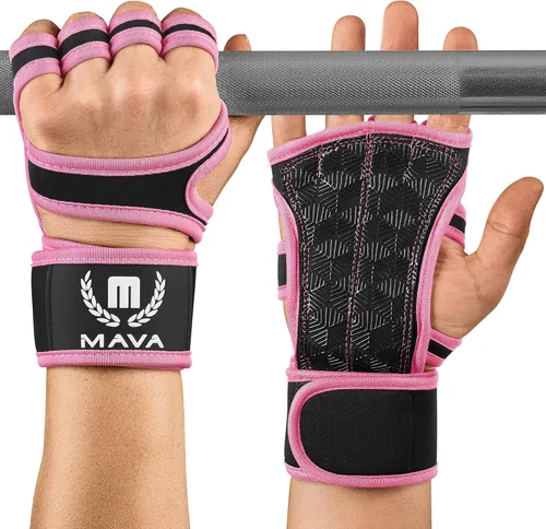 Vista 9 de Mava Sports Guantes de levantamiento de pesas con soporte de muñeca, guantes de entrenamiento, guantes de gimnasio, ideales para entrenamiento