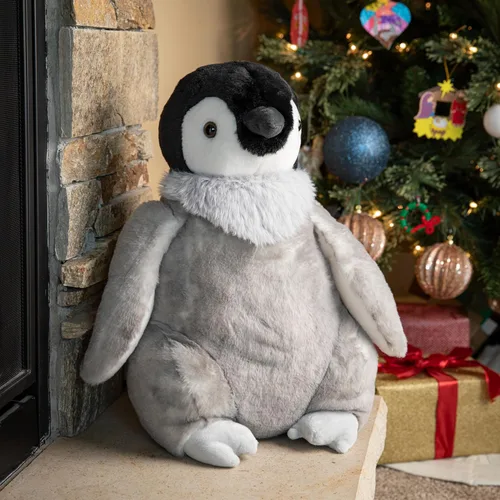 Vista 5 de The Petting Zoo Peluche de pingüino de pollito, regalos para niños, animales marinos Wild Onez, juguete de peluche jumbo de pingüino de 19 pulgadas