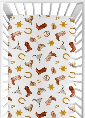 Vista 25 de Sweet Jojo Designs Sábanas bajeras para cuna (vaquero bohemio occidental) para niños, guardería infantil, habitación de niños pequeños, tamaño azul