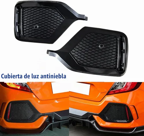 Vista 3 de Kit de piezas de carrocería trasera para Honda Civic Type R Style 2016-2018 Juego de parachoques trasero