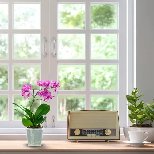Vista 8 de WWahuayuan Juego de 12 macetas de orquídeas transparentes de plástico ranurado transpirable con orificio de drenaje, macetas decorativas