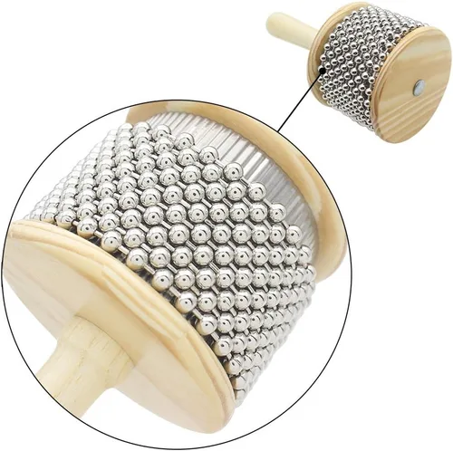Vista 7 de Instrumento de percusión de madera Cabasa Hand Shaker con cuentas de metal para banda de aula 3.4