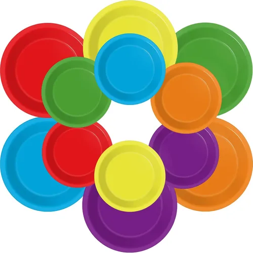 Vista 10 de Wiooffen 48 piezas de suministros para fiesta de revelación de género – Juego de vajilla para baby shower con platos de papel azul y rosa