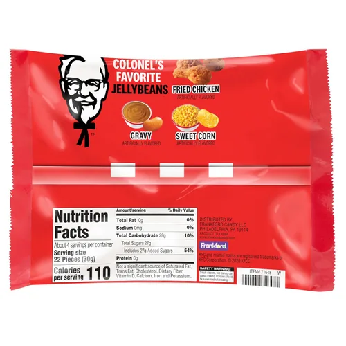 Vista 2 de Frankford KFC - Bolsa de caramelos de jalea con sabor a pollo frito, salsa y maíz dulce, juego de 3