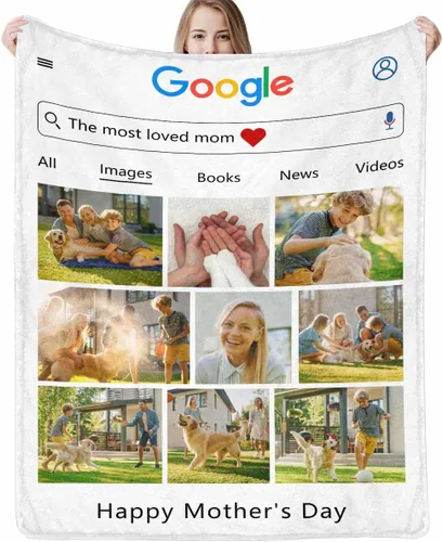 Vista 40 de D-Story Manta personalizada con fotos, manta de fotos personalizada con cualquier texto, manta de forro polar personalizada para cama, sofá