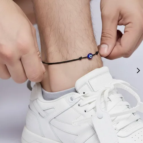Vista 46 de Pulsera Lucky Evil Eye, gargantilla y tobillera – Talismán de protección de cuerda roja y negra Joyería minimalista Mal de Ojo para la buena suerte