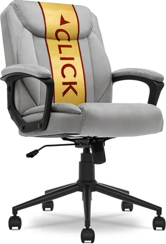 Vista 15 de Click365 Transform 1.0 Silla de oficina ergonómica, silla de escritorio con respaldo medio con brazos acolchados, soporte lumbar, altura ajustable