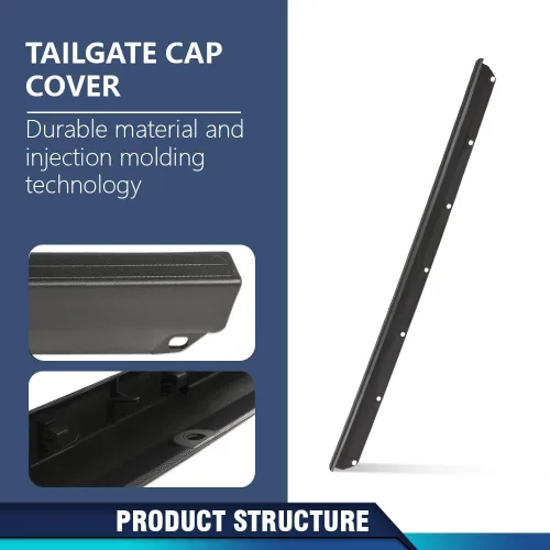 Vista 4 de PIT66 Tapa de moldura del portón trasero, protector de moldura del alerón de la tapa del portón trasero compatible con Toyota Tacoma 2005-2015,