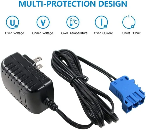 Vista 4 de Cargador de batería de 12 V para Peg Perego, tractor de fuerza terrestre John Deere Gator XUV Polaris Outlaw Citrus RZR 900, potencia de repuesto