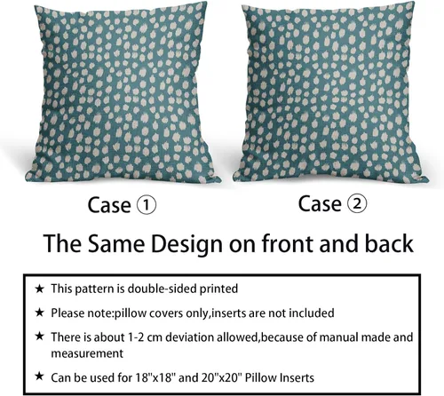 Vista 6 de Sweetshow Juego de 2 fundas de almohada de 16 x 16 pulgadas, diseño bohemio, con diseño de lunares, moderno y moderno, para exteriores, decorativas