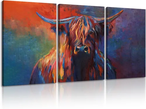 Vista 31 de 3 piezas modernas de lienzo de león de animales salvajes, pinturas de retratos de familia de leones, decoración de pared, obras de arte de sala