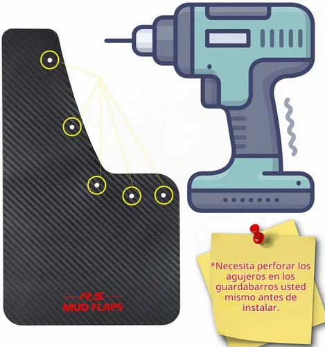Vista 6 de XUKEY 2 piezas de protectores de salpicaduras universales negros para coche, SUV, furgoneta, hatchback, UTV, ATV, delanteros y traseros, con 2