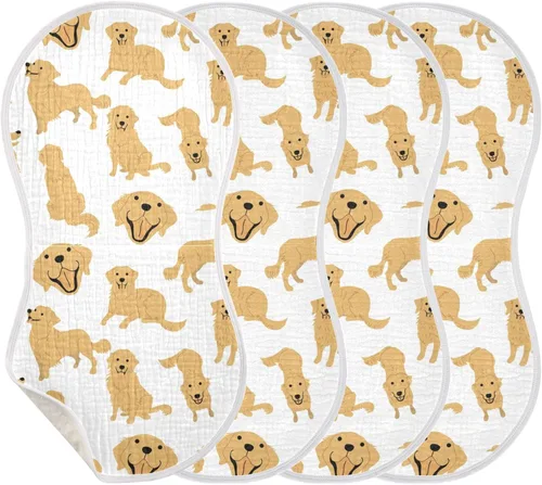 Vista 17 de Lindos paños de muselina de panal de abeja para bebé, 1 paquete de 100% algodón, baberos para niño y niña