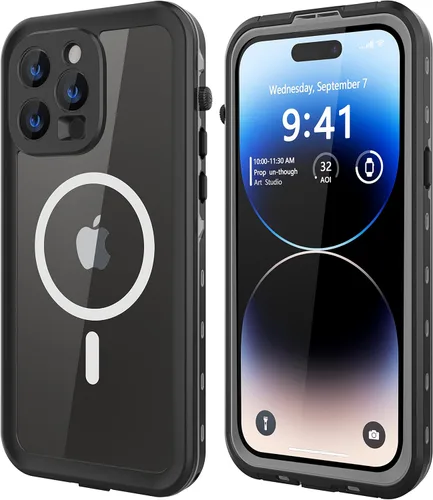Vista 12 de Funda magnética para iPhone 14 impermeable, [lente y protector de pantalla integrados] [a prueba de golpes] [a prueba de caídas] [a prueba de polvo]