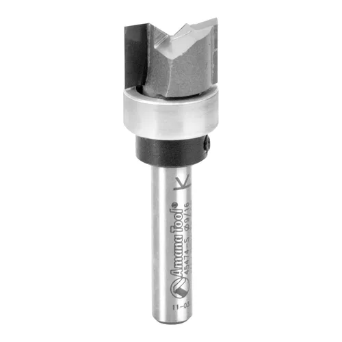 Vista 43 de Amana Tool 45487 - Broca de carburo con punta de carburo, 45487, vástago de 1/2 x 1/4 pulgadas con rodamiento de bolas superior