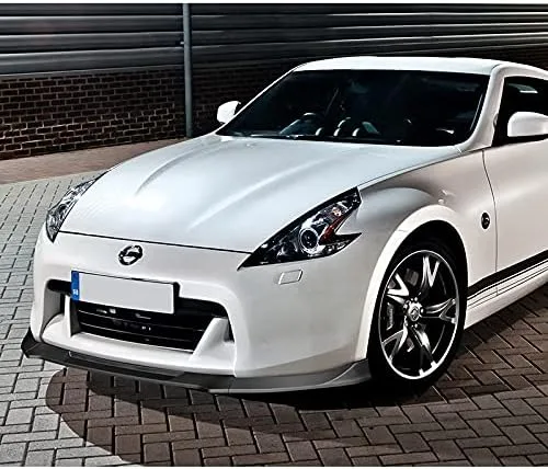 Vista 5 de Kit de 3 labios para parachoques delantero compatible con Nissan 370Z Z34 2009-2012, alerón de protección divisor, difusor de aire y barbilla