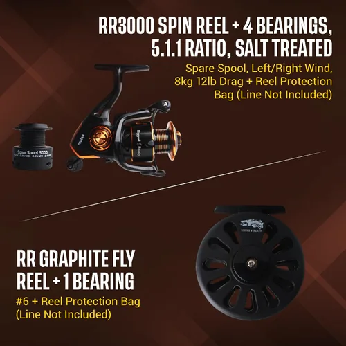 Vista 5 de Rigged & Ready X Series™ Travel Fishing Rods. 6 Super Compact Combos and Rods, Multi-Functional, Spinning Poles. 5 to 25 Techniques from one Rod.