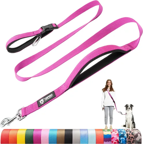 Vista 26 de TSPRO Correa táctica para perro, manos libres, resistente, ajustable, con mango acolchado y cierre de seguridad de metal para caminar, correr