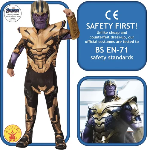 Vista 2 de Rubies Marvel Avengers Endgame - Disfraz y máscara de Thanos para niños