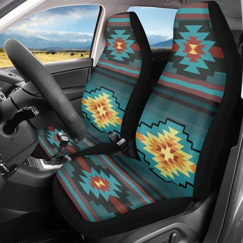 Vista 10 de Mumeson Fundas protectoras de asiento delantero de automóvil con estampado de calavera y girasol, fundas elásticas para asiento de automóvil, 2