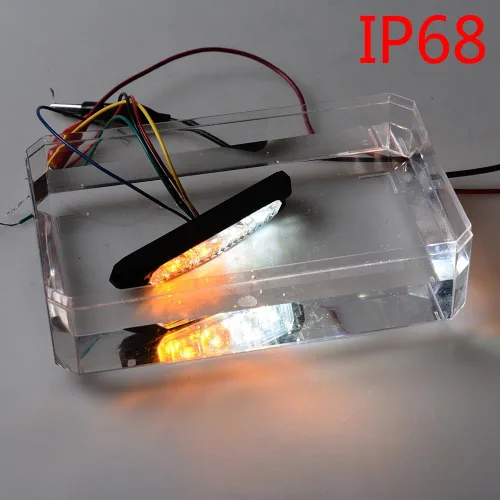 Vista 3 de CORP - Barra de luz estroboscópica intermitente para montaje en superficie, impermeable, SYNC, de advertencia de emergencia, 12 V-24 V